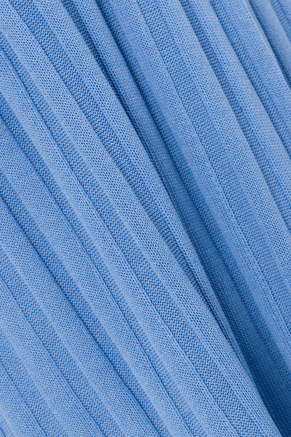 White and Blue Ribbed High Waist Winnie Pants