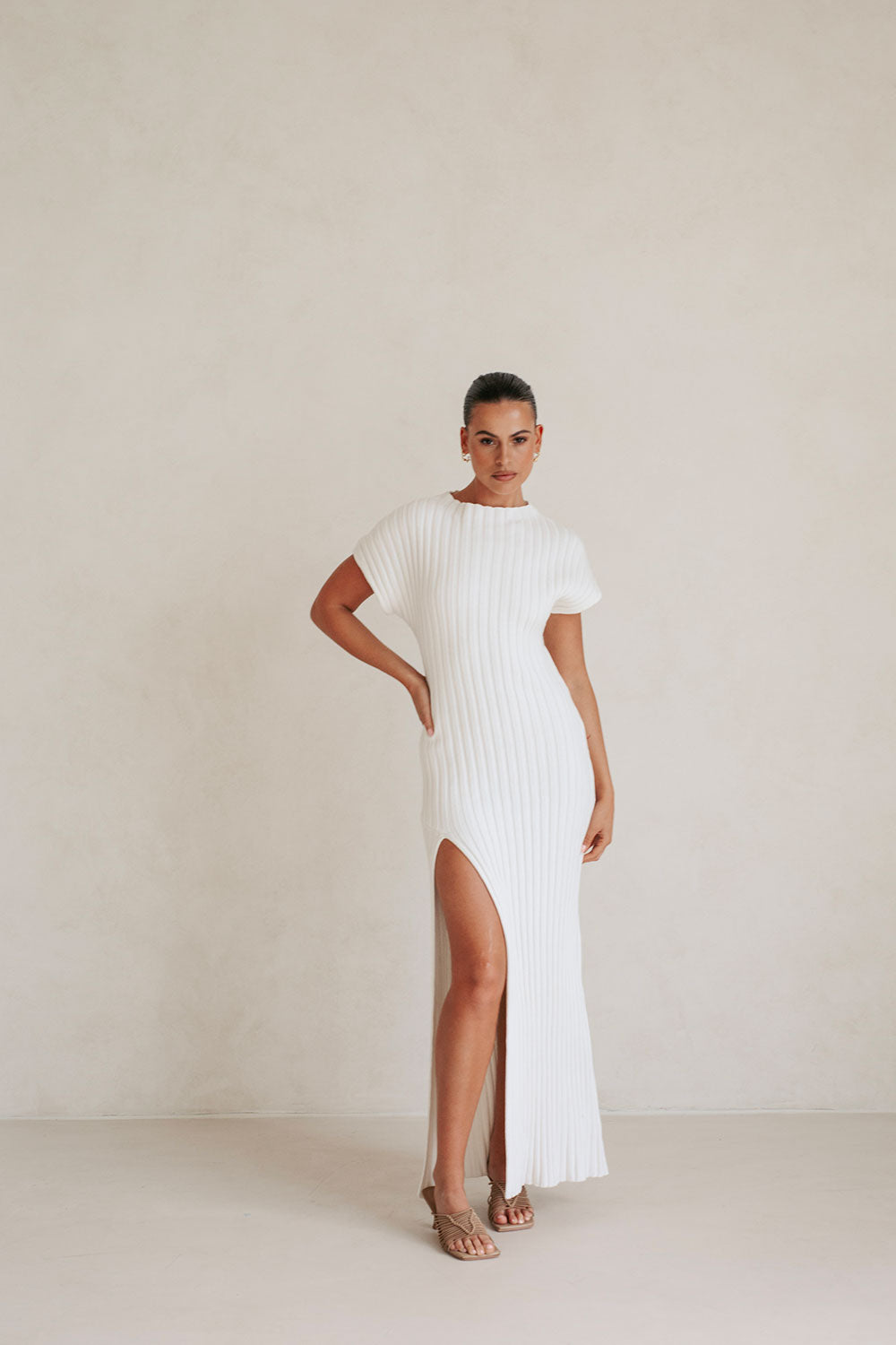 Gemini Maxi Dress - White