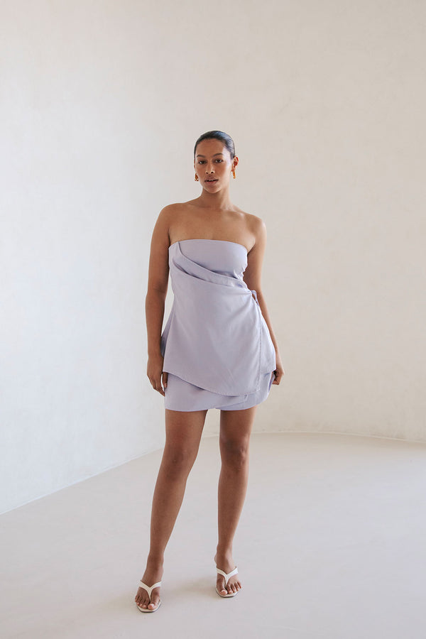 Kleo Strapless Top - Lilac
