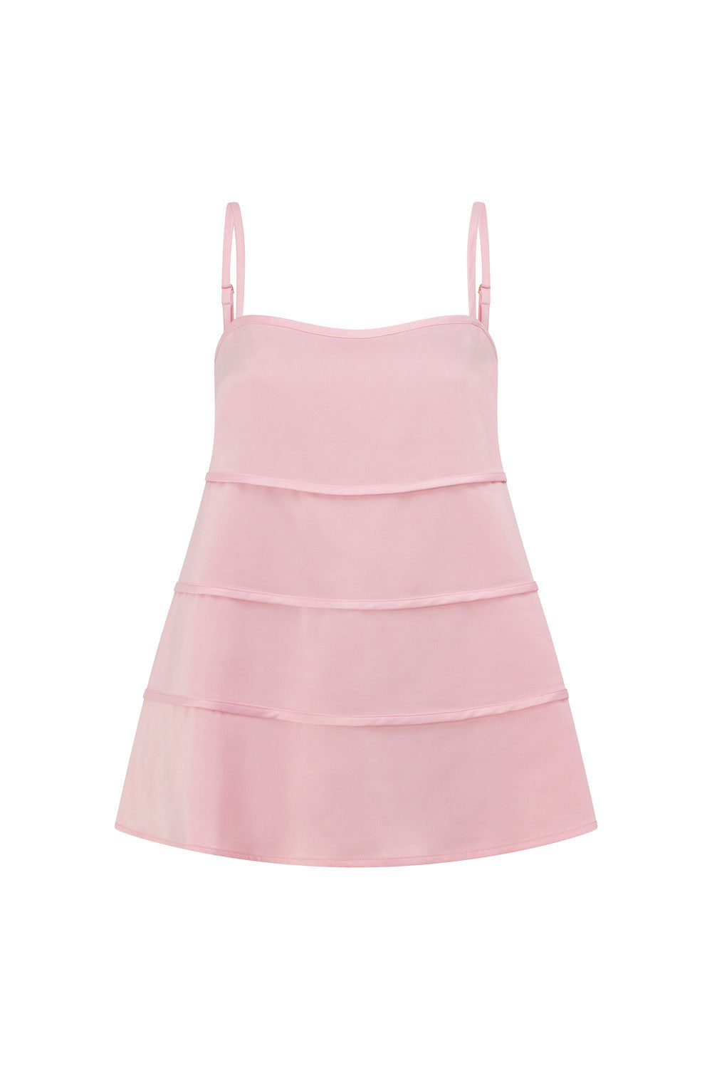 Blush Pink Strappy Panel Tamar Top
