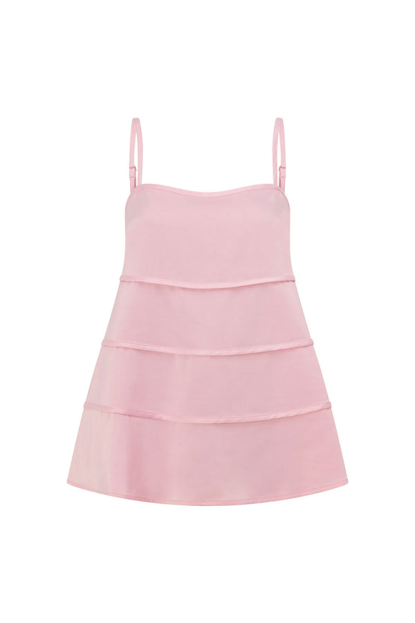 Blush Pink Strappy Panel Tamar Top