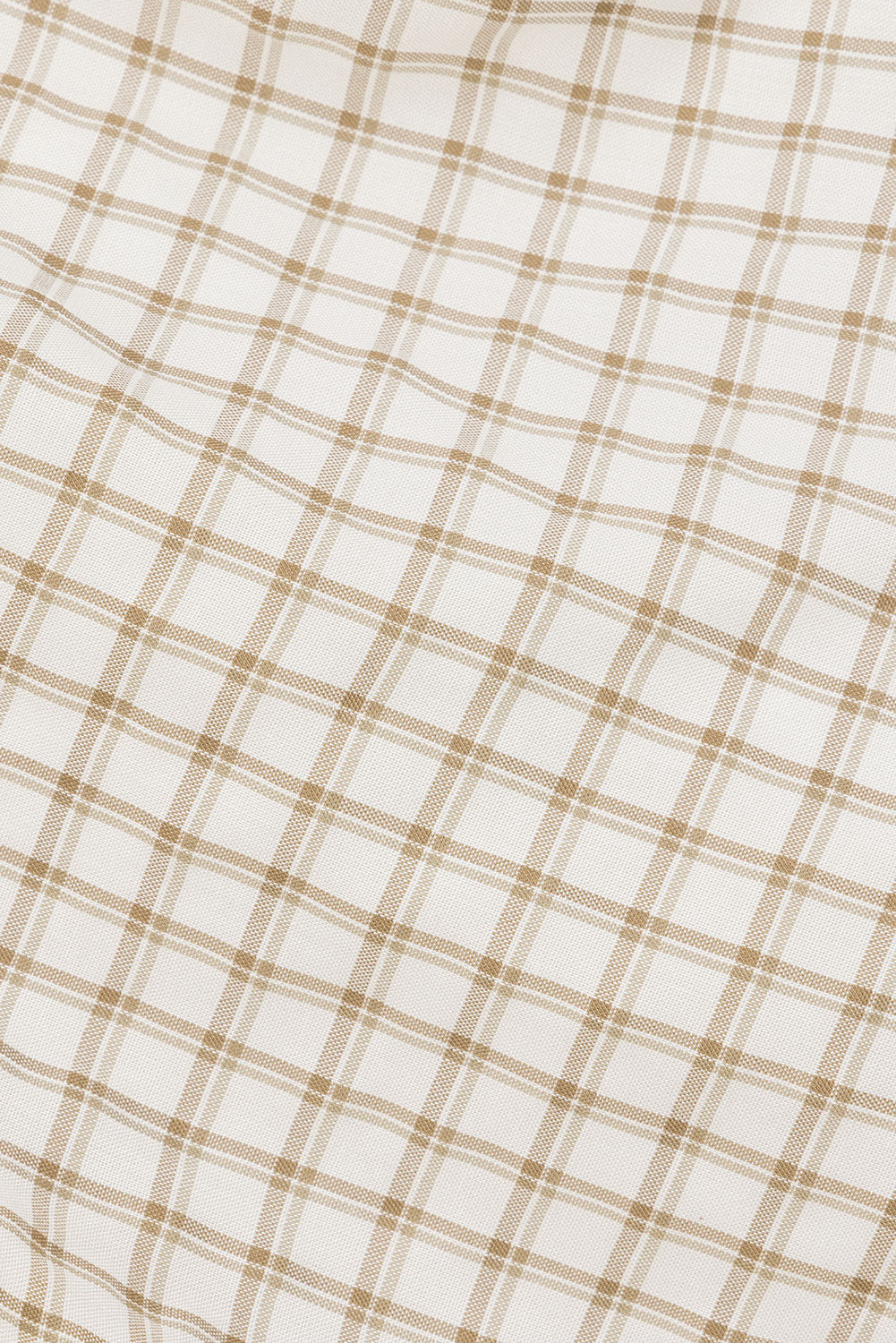 Beige Gingham Elastic Drawstring Charlie Shorts