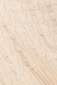 Beige Textured Knit Elastic High Waist Amirah Pants