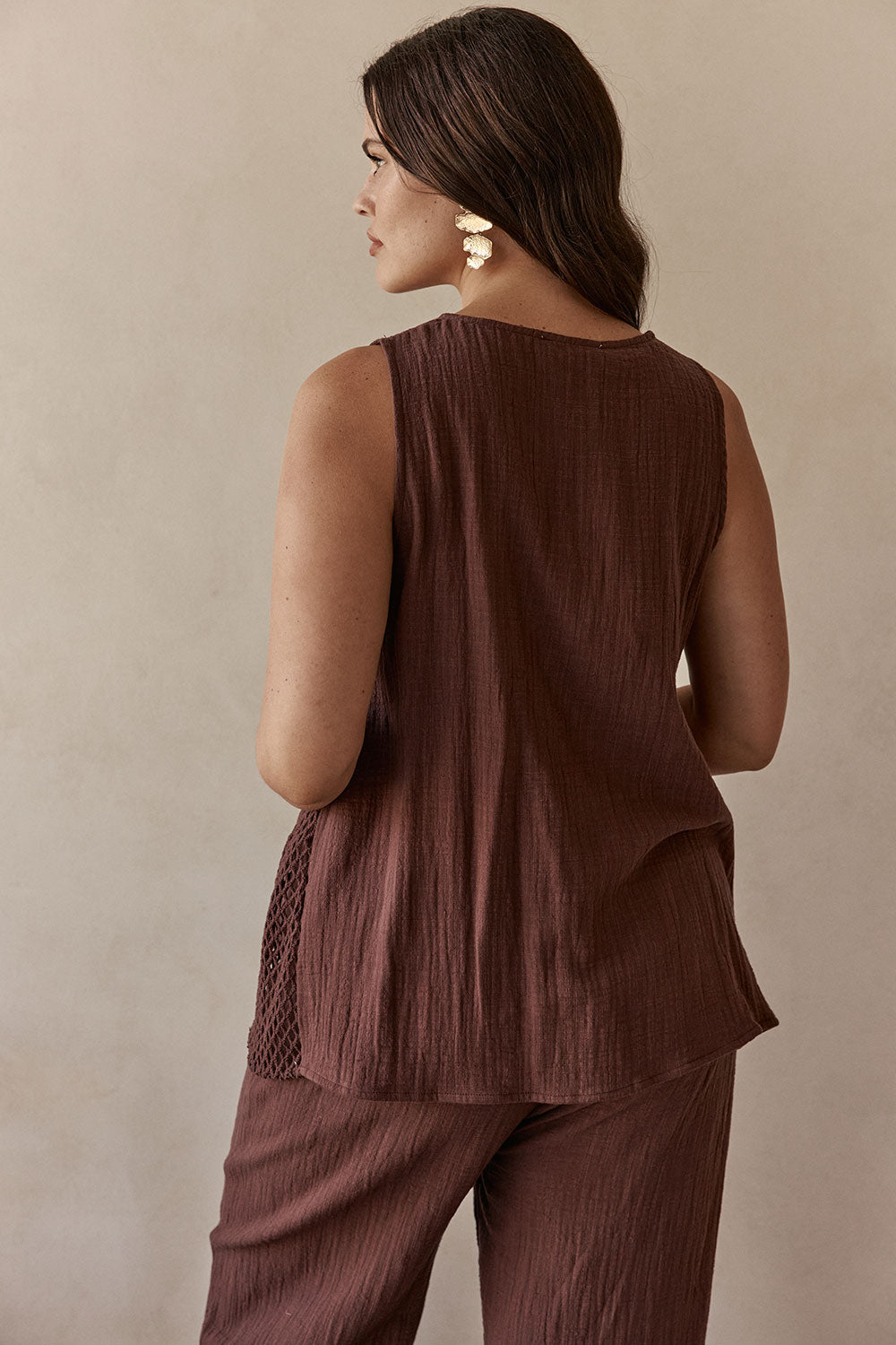SAMPLE-Dita Top - Chocolate