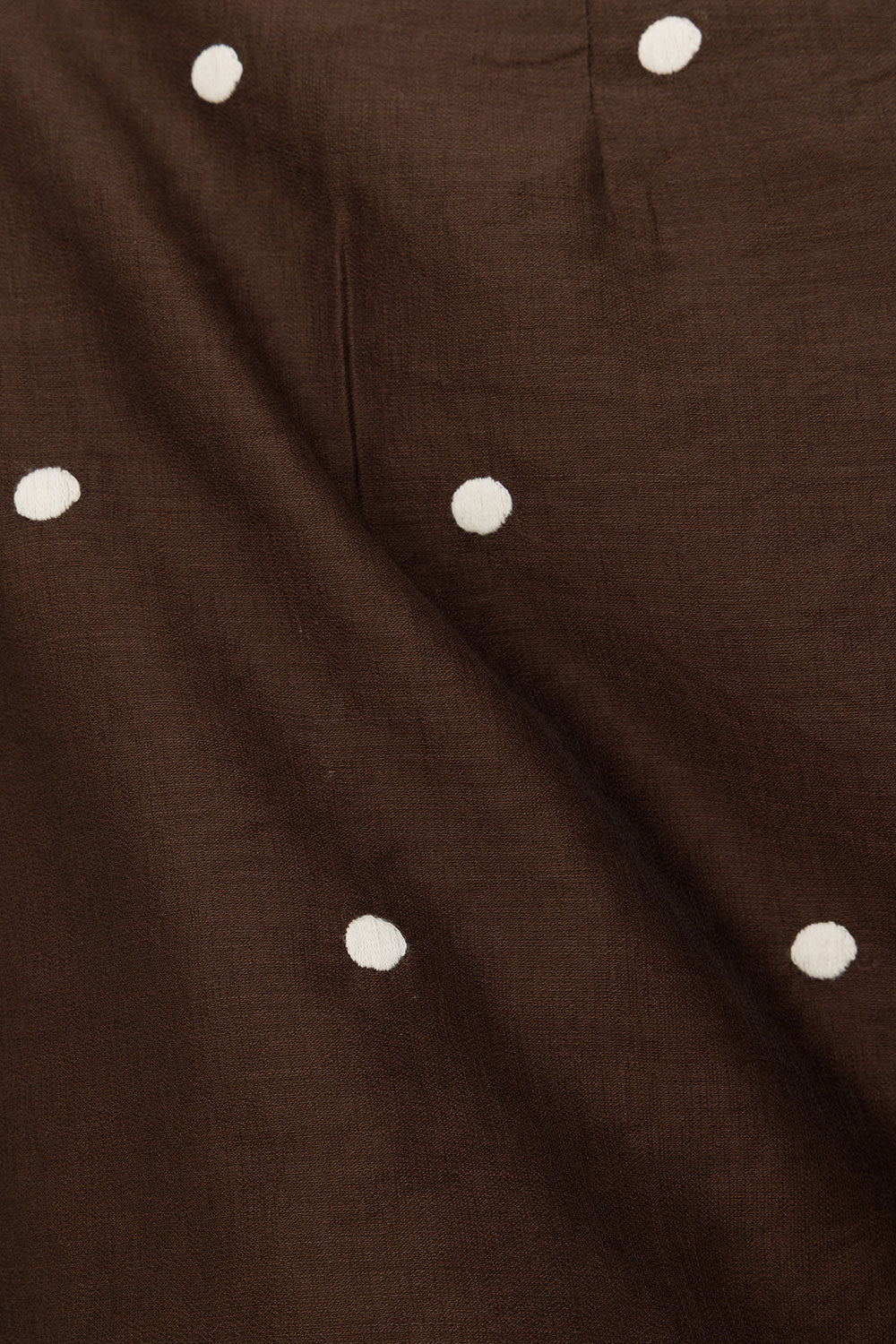 Chocolate Speck Polka Dot One Shoulder Mini Dimmi Dress