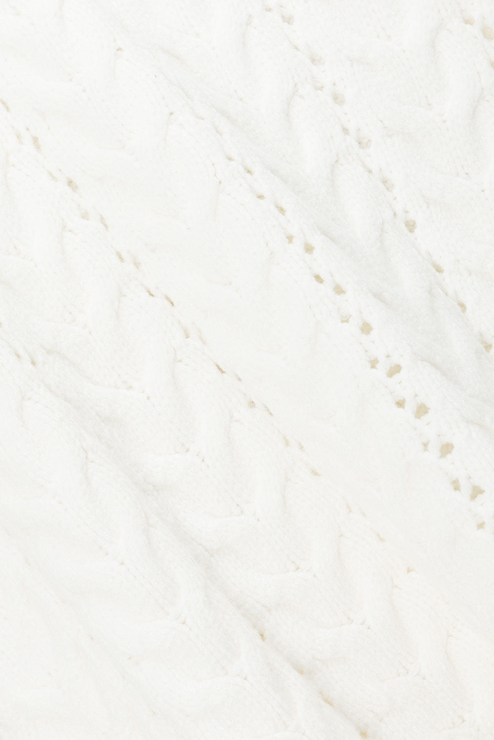 White Cable Knit High Waist Cleo Pants