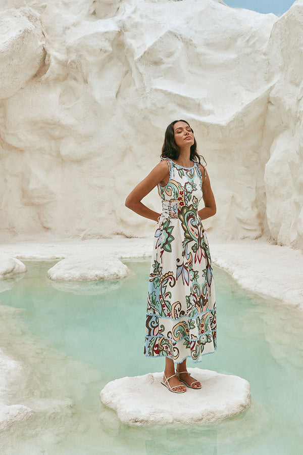 Blue Floral Paradesios Print