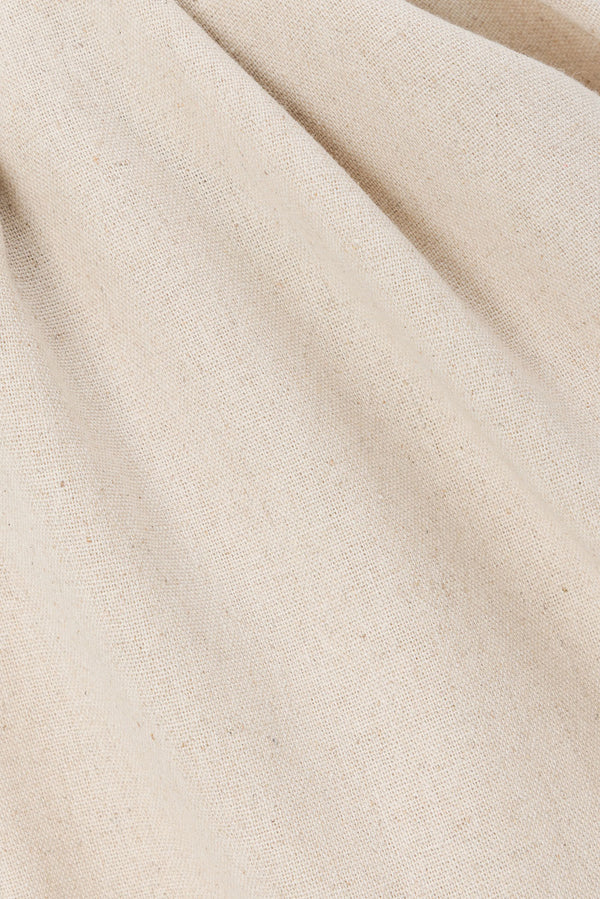 Beige Linen Blend Wide Leg Isa Trouser Pants