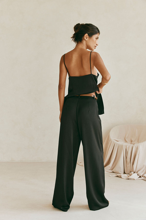 Black High Waist Pocket Trouser Zarah Pants
