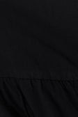 Black Short Sleeve Button Up Collar Luna Top