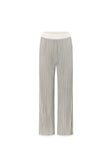 Grey Woven Ribbed High Waist Winnie Pants