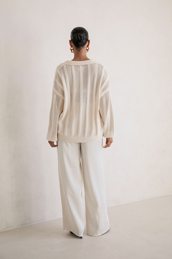 Camino Knit Sweater - Beige