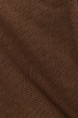 Brown Ribbed V-Neck Wrap Mini Oliana Dress