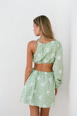 SAMPLE-Ronnie One Shoulder Dress - Gingham