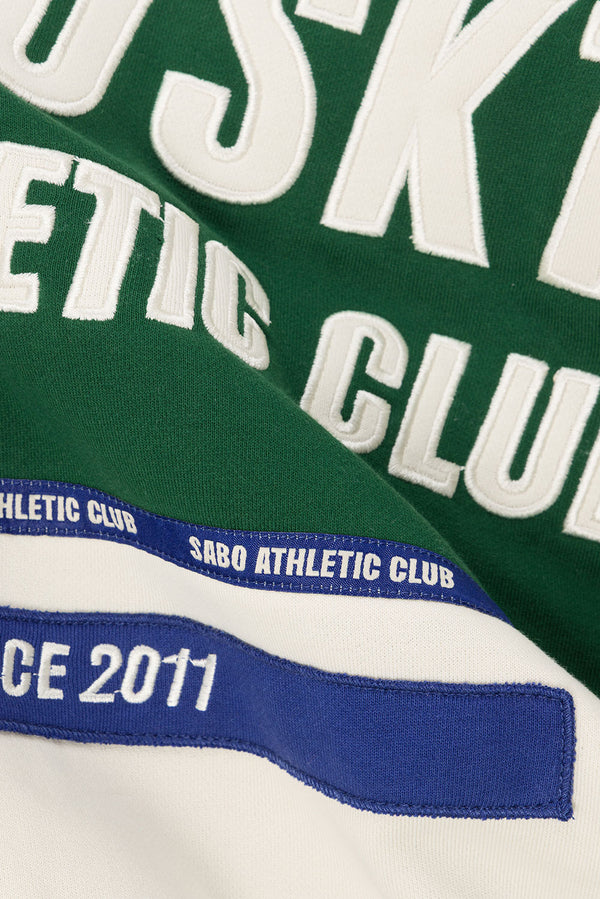 Cream and Green Terry Vintage Oversized York Sweater