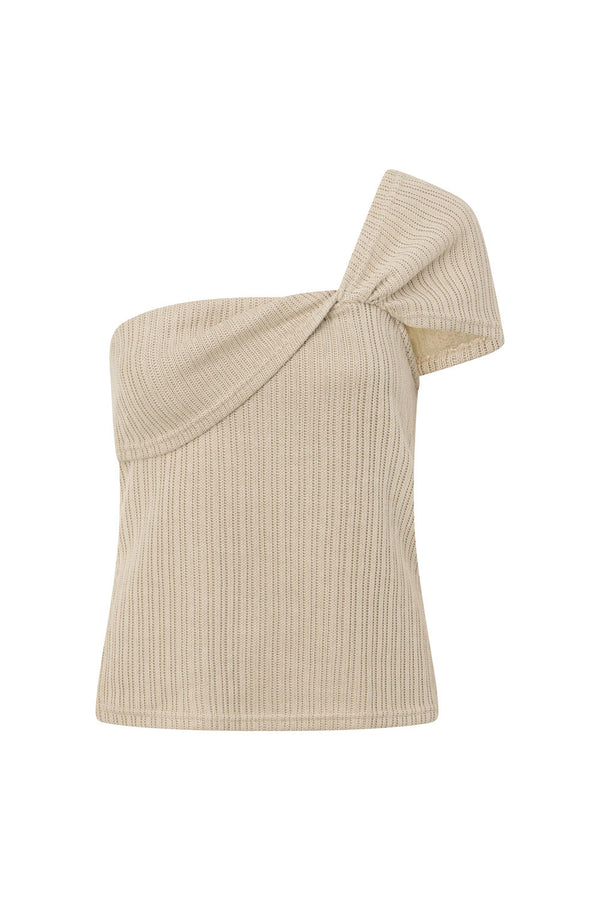 Khaki Asymmetric One Shoulder Nina Top