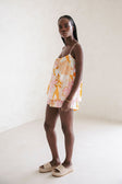 Jetta Top - Hibiscus Pink Orange Floral