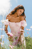Jhene Off Shoulder Midi Dress - Pink