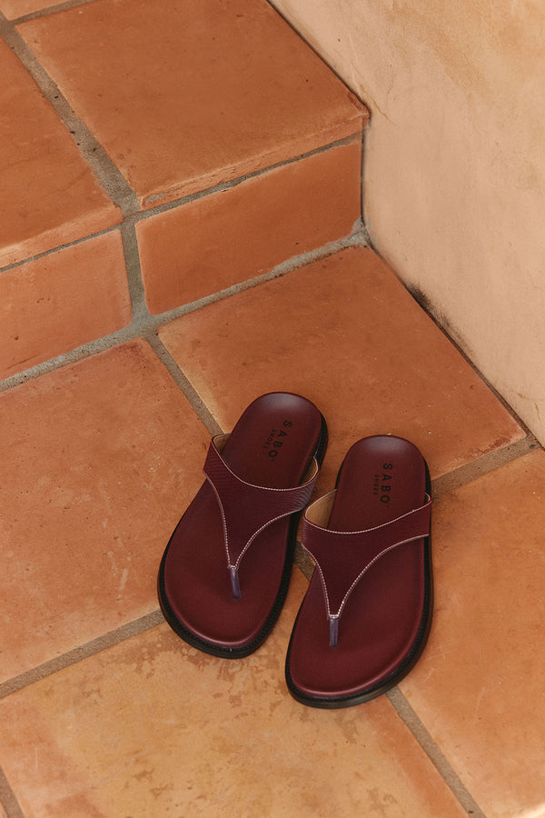 Anya Sandals - Burgundy