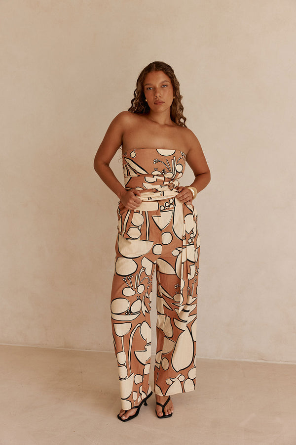 Orange Barrosa Print Torquay Trouser Pants