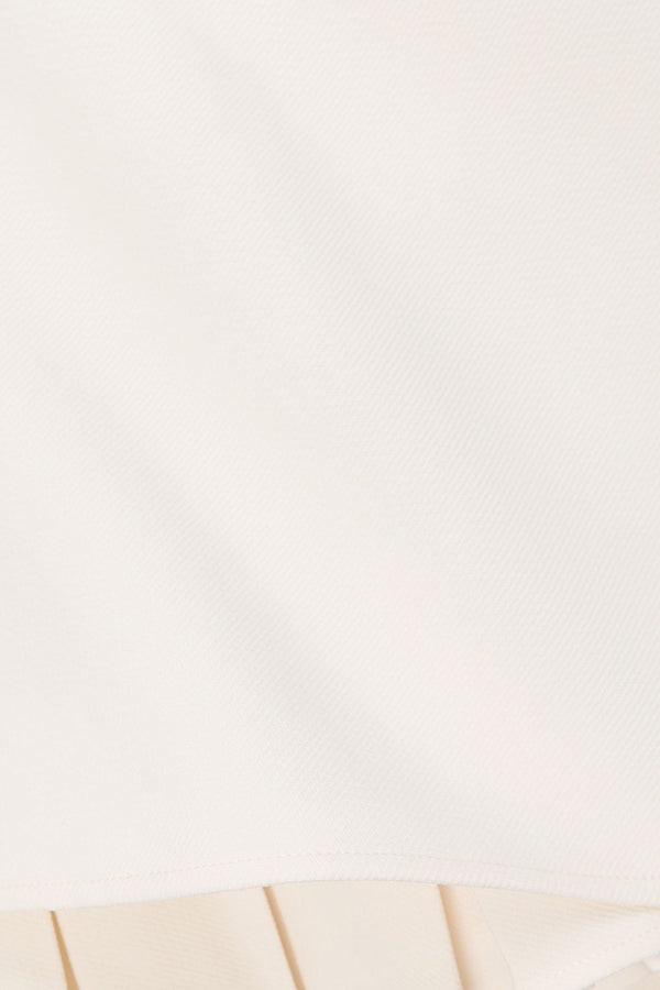 White Strapless Pleated Mini Izel Dress