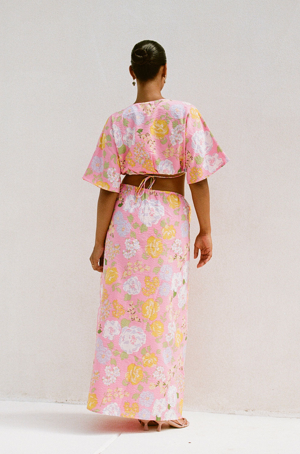 Naya Wrap Maxi Skirt - Pink