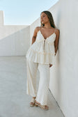 Cream High Waist Cantrell Pants