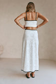 White Crochet High Waist A Line Maxi Aluna Skirt