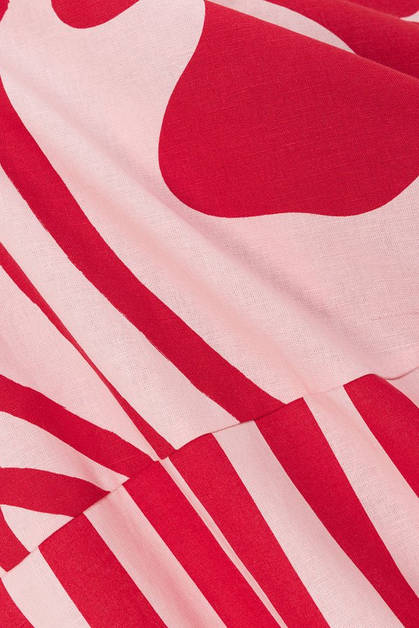 Red and Pink Darling Floral Print Maxi Addy Dress