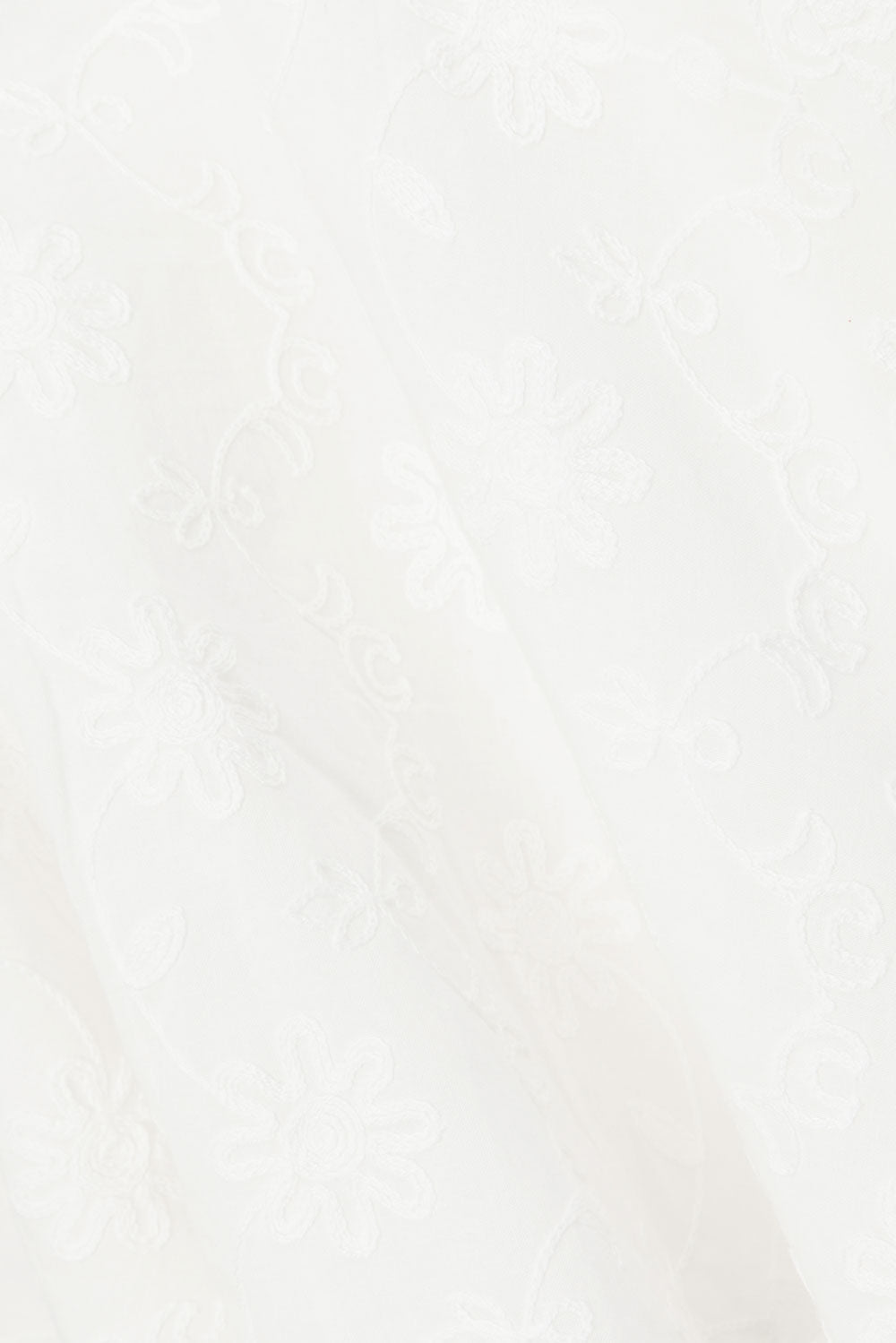 White Embroidered Wide Strap Aleta Playsuit