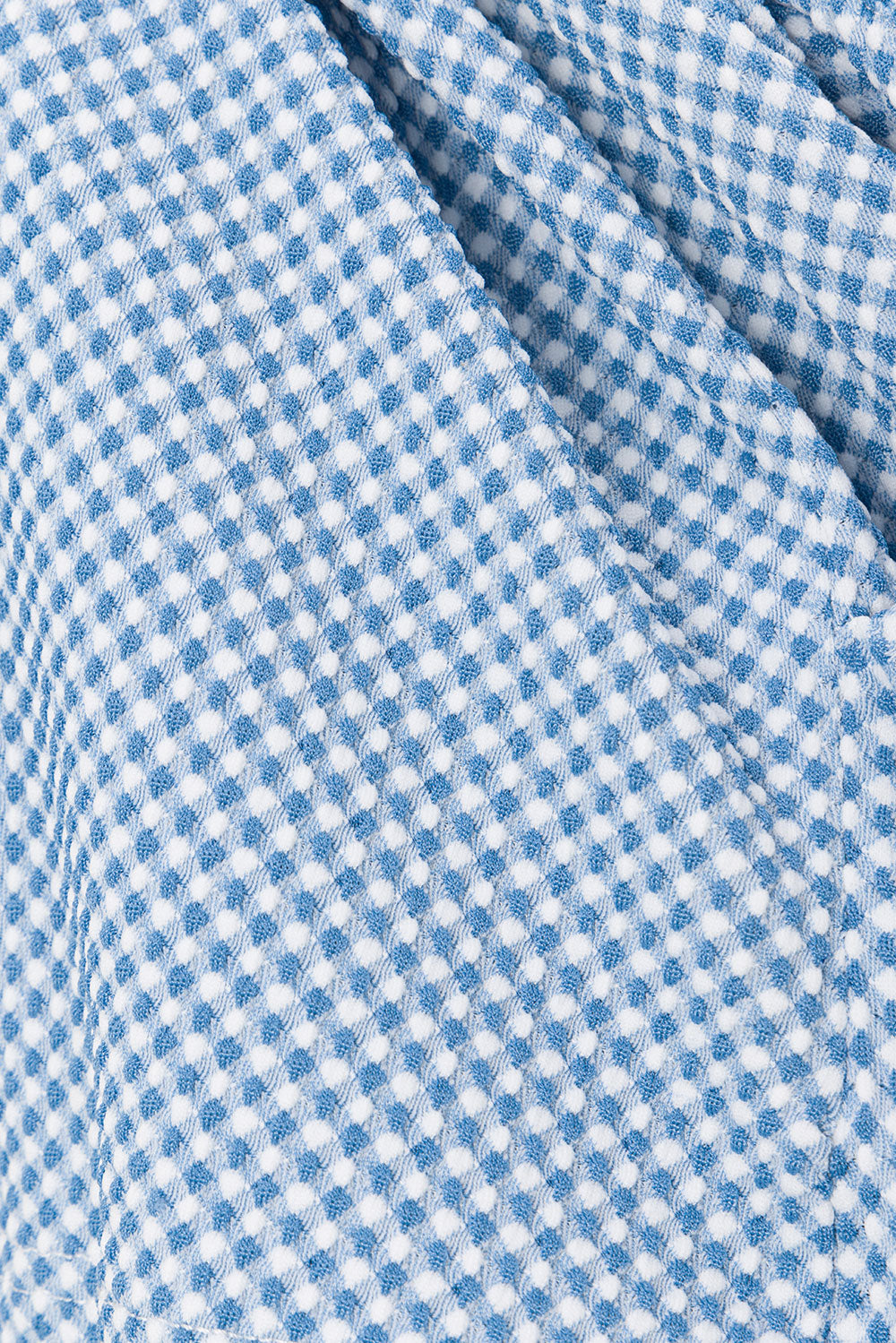 Blue And White Checker Drawstring Marah Shorts