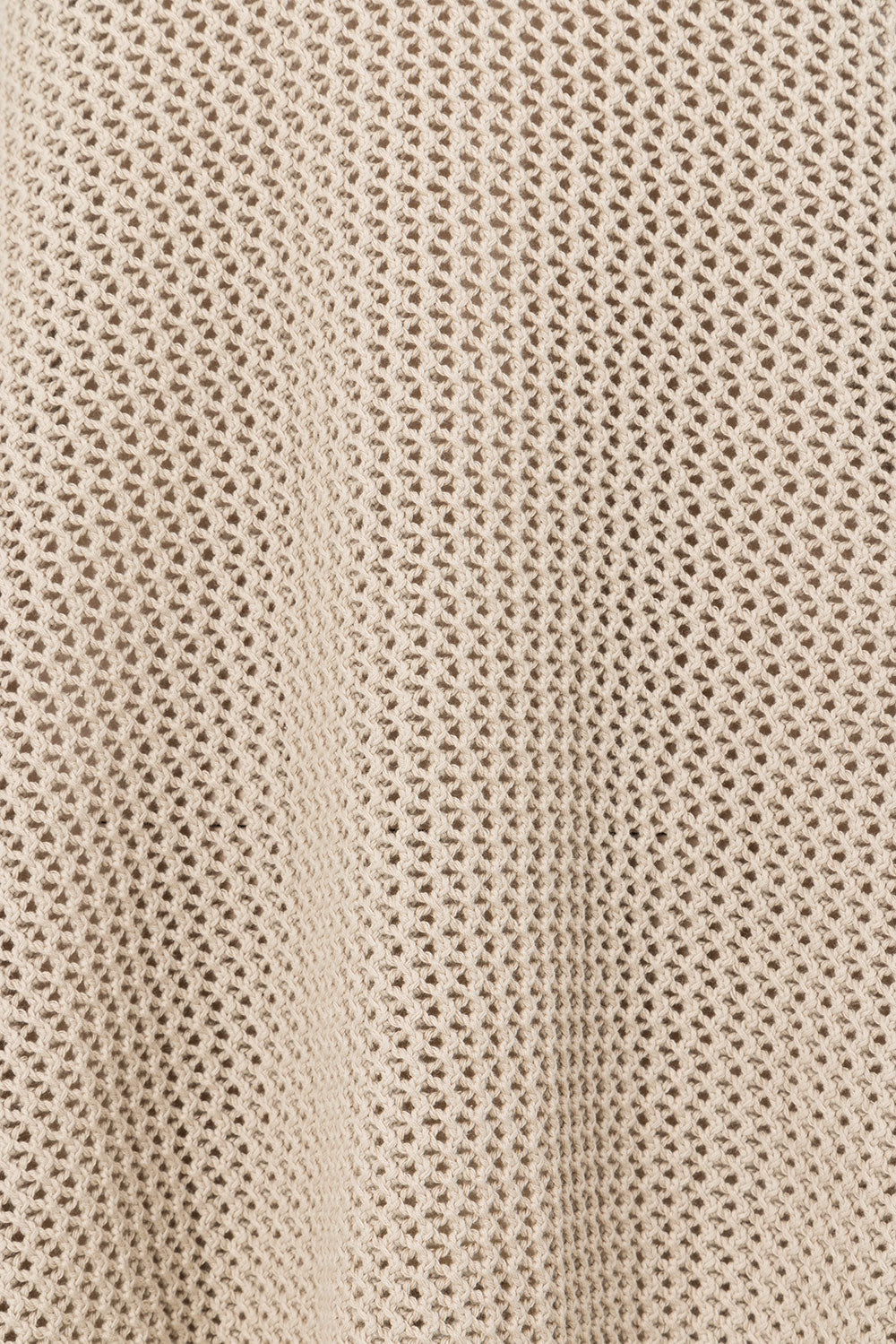 Beige Knit V Neck Ailish Top