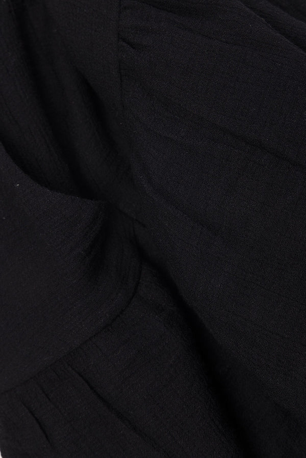 Huxley Front Tie Panelled Shorts - Black