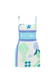 Amira Dress - Scarf Azure