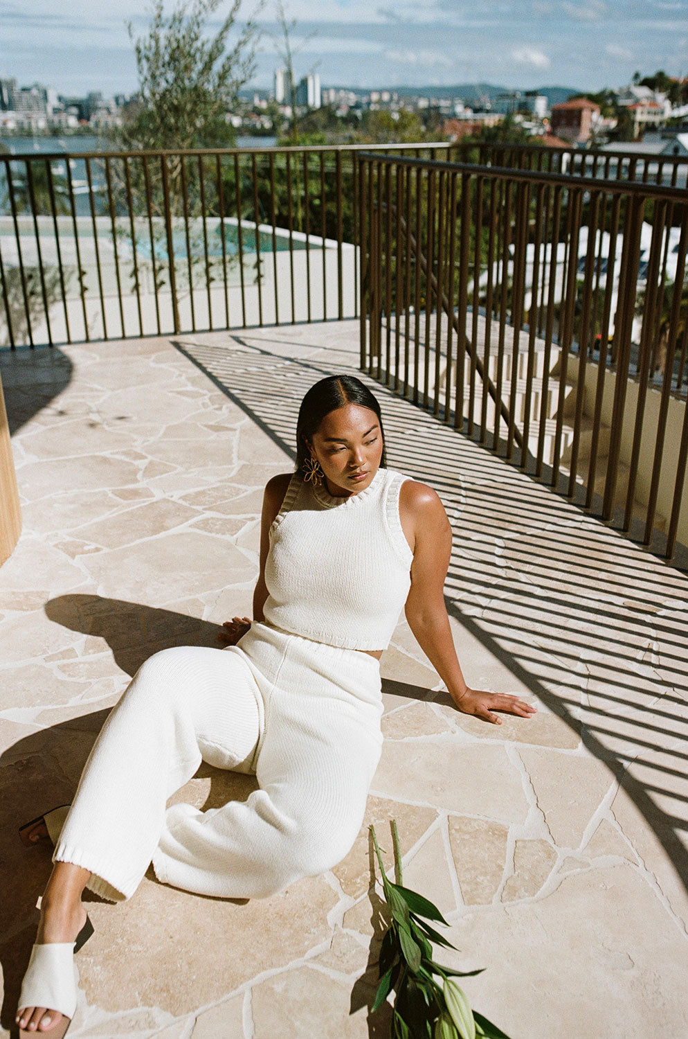 Yukio Knit Pants - White