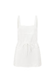 White Twin Pocket Tie Longline Davina Top