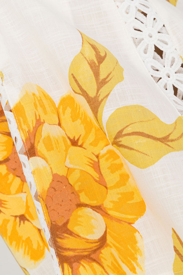 White Agalia Floral Print Strappy A Line Lorde Top