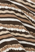 Brown And Cream Stripe Wrap Mini Abyss Dress