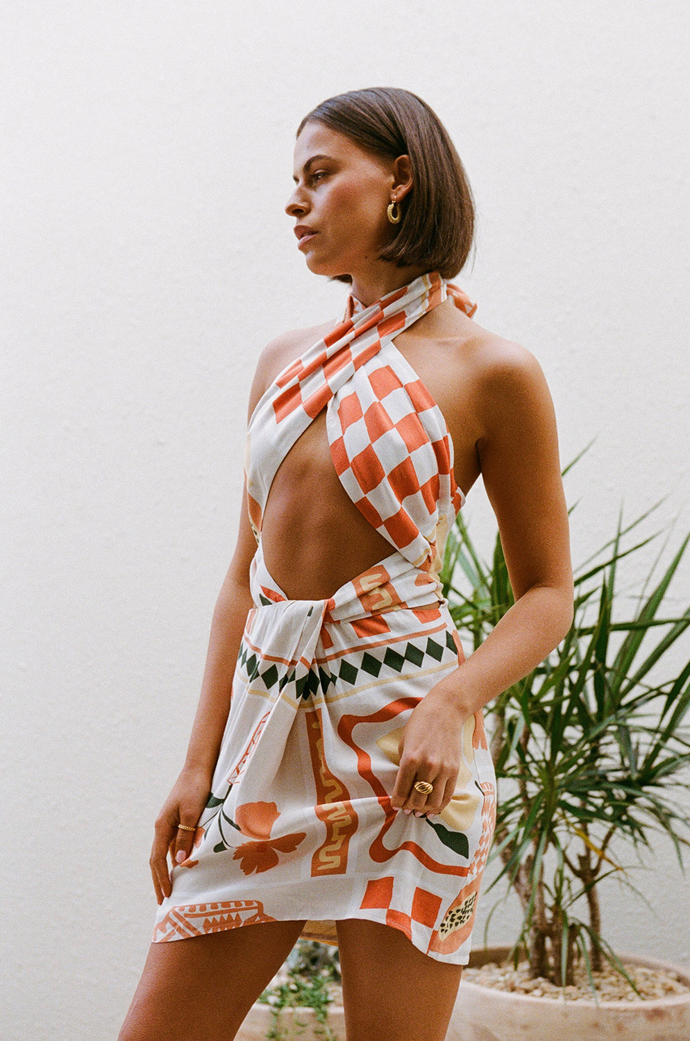 Nelly Halter Dress Prego Rossa - Main Image