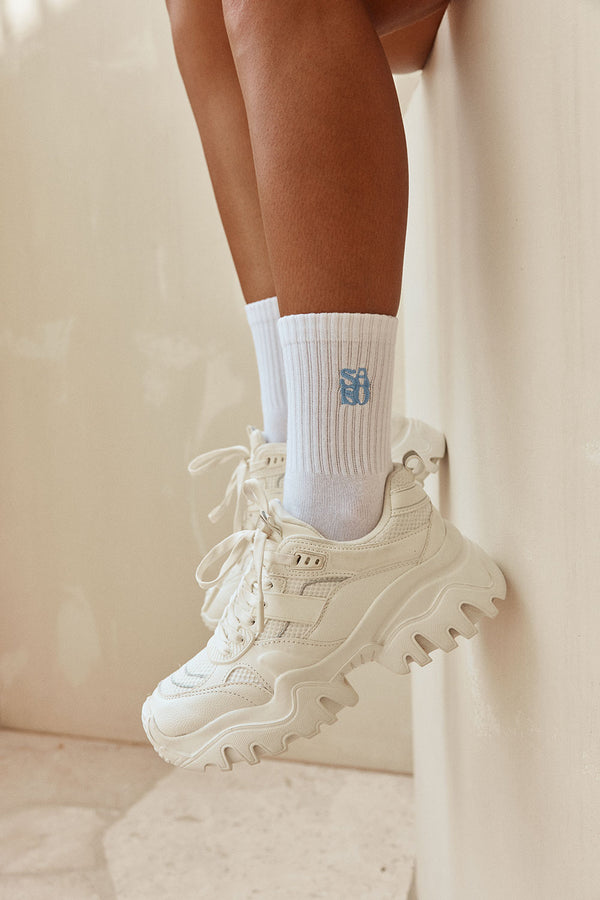 Imprint Grip Socks - Blue