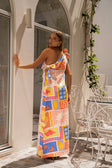 Solis Tropical Print One Shoulder Maxi Seraphine Dress
