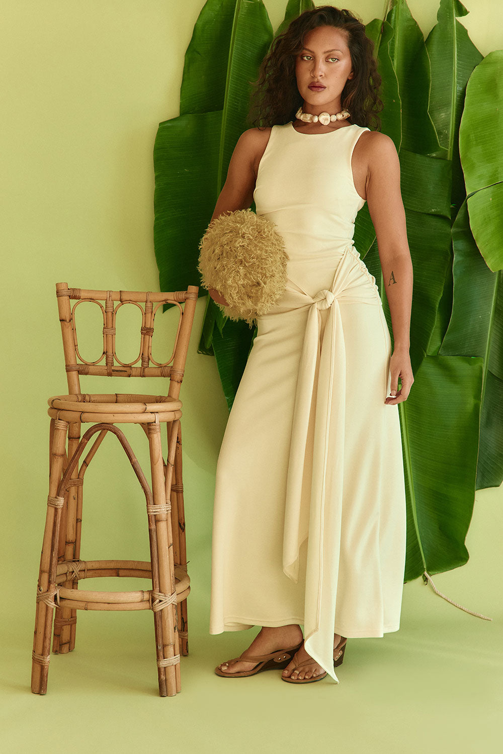 SAMPLE-Soleia Dress - Lemon Sorbet