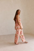 Pink Florero Print Strapless Lucia Top
