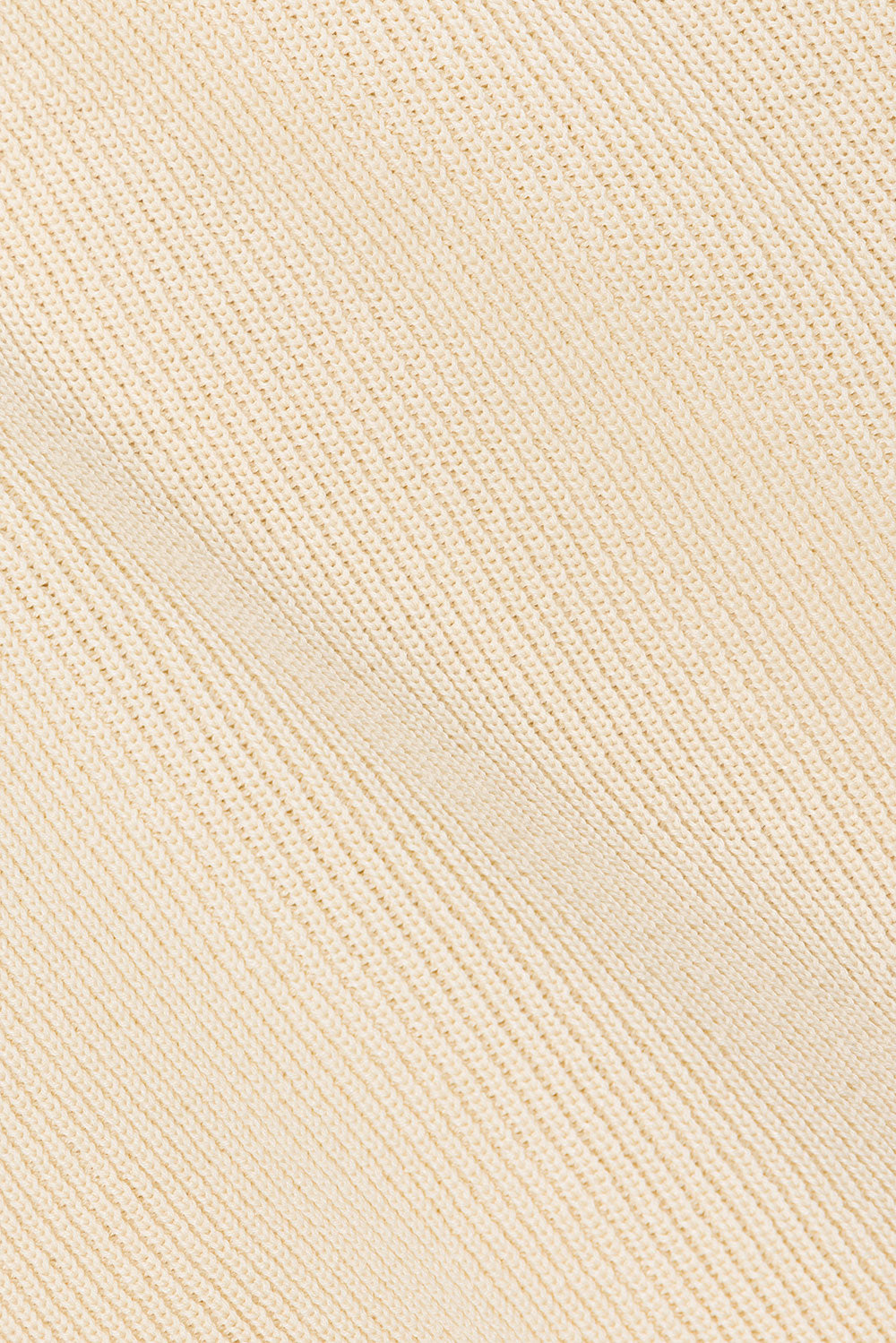 Cream Knit Asymmetric Split Bridget Top