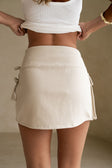 Beige Tie Mini Luna Skirt