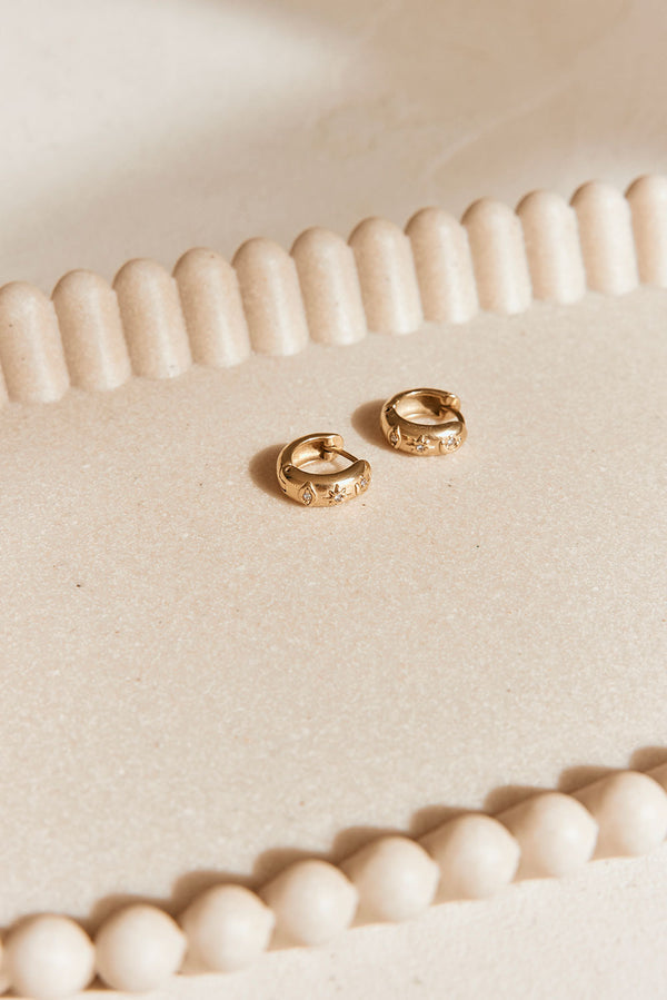 Aster Hoop Earrings - Gold