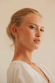 Gold Toned Chain Link Hoop Eve Huggie Earrings