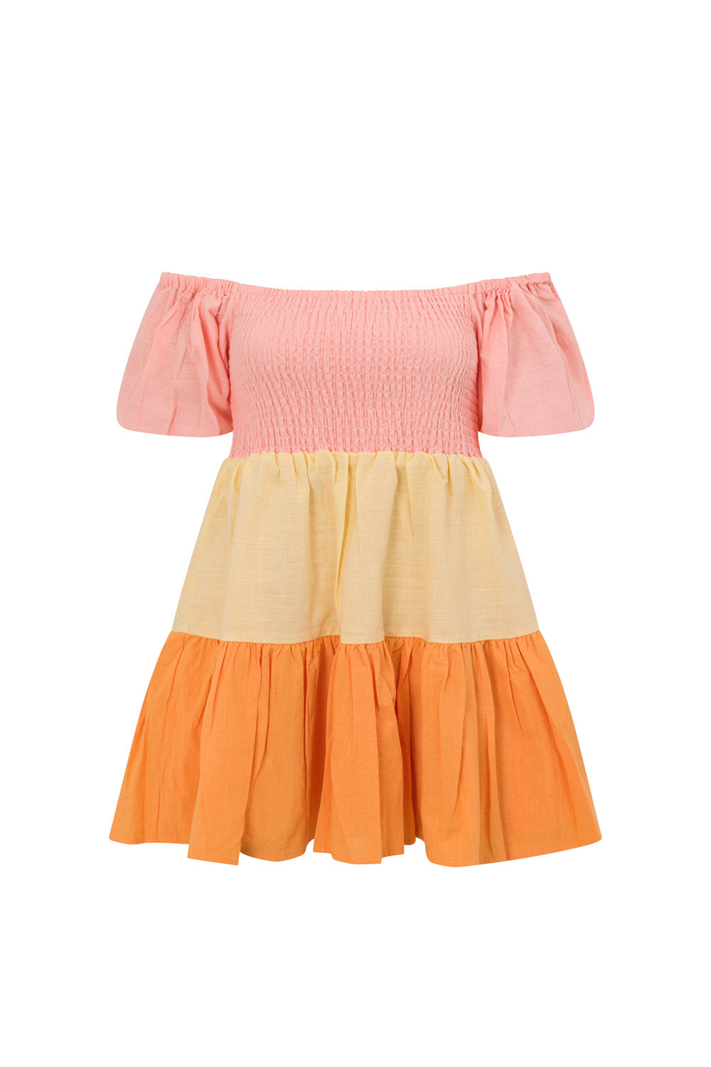 Audrina Off Shoulder Mini Dress - Pink