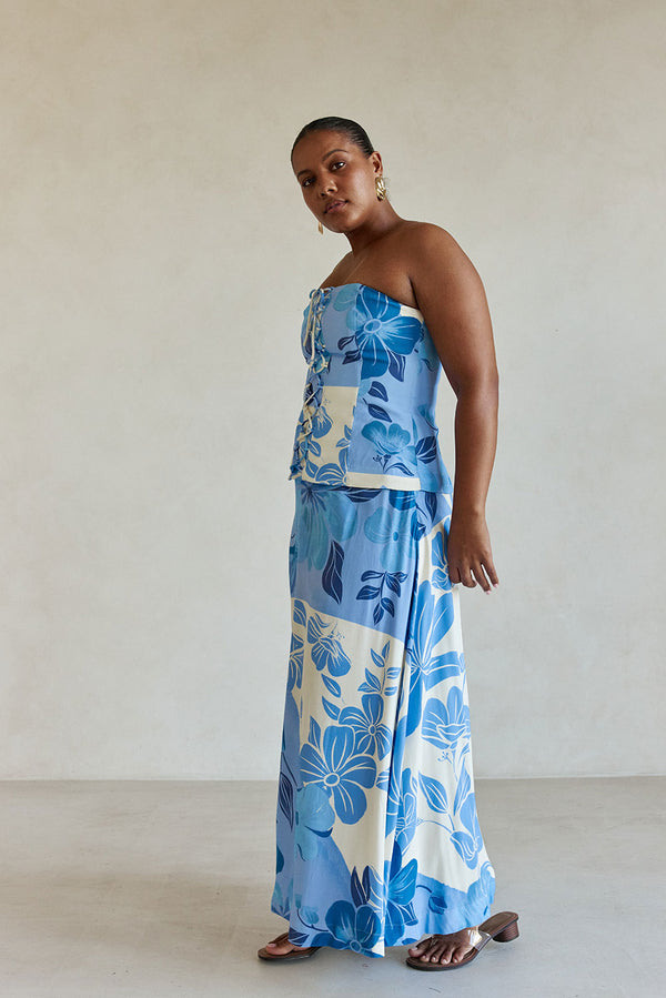 Mirae Dress - Azure Bloom