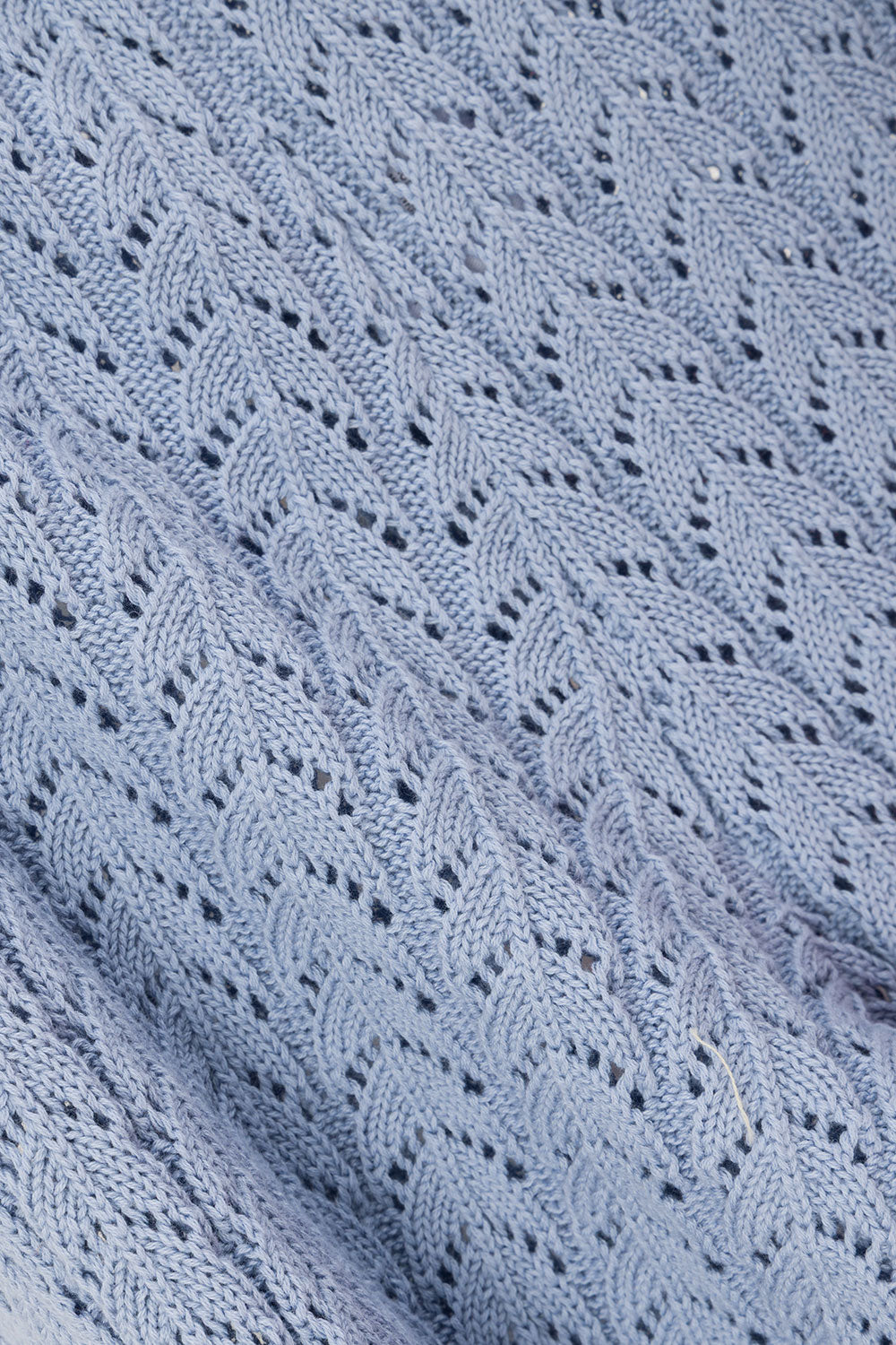 Blue Pointelle Knit High Waist Athena Pants